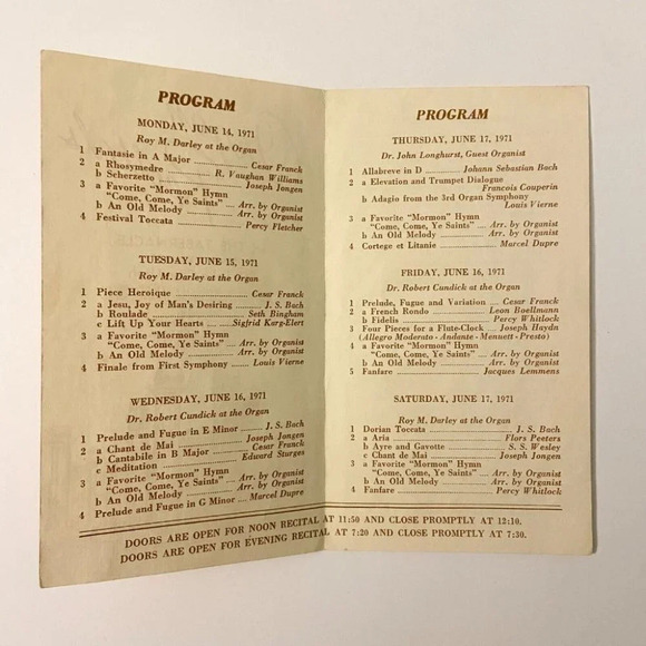 Vintage Temple Square Salt Lake City Discover Utah Guide Brochures Pamphlets - Picture 9 of 12